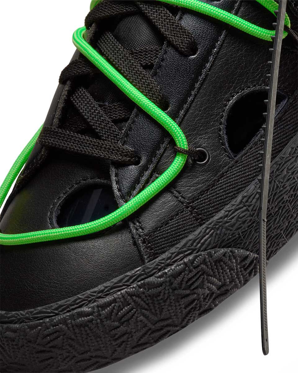 white nike blazer black swoosh